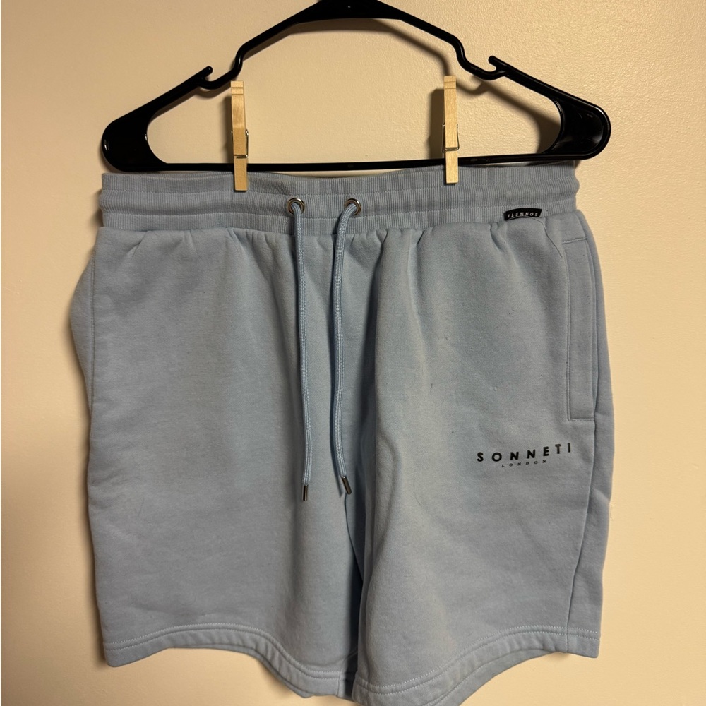 Men’s Light Blue Fleece Shorts